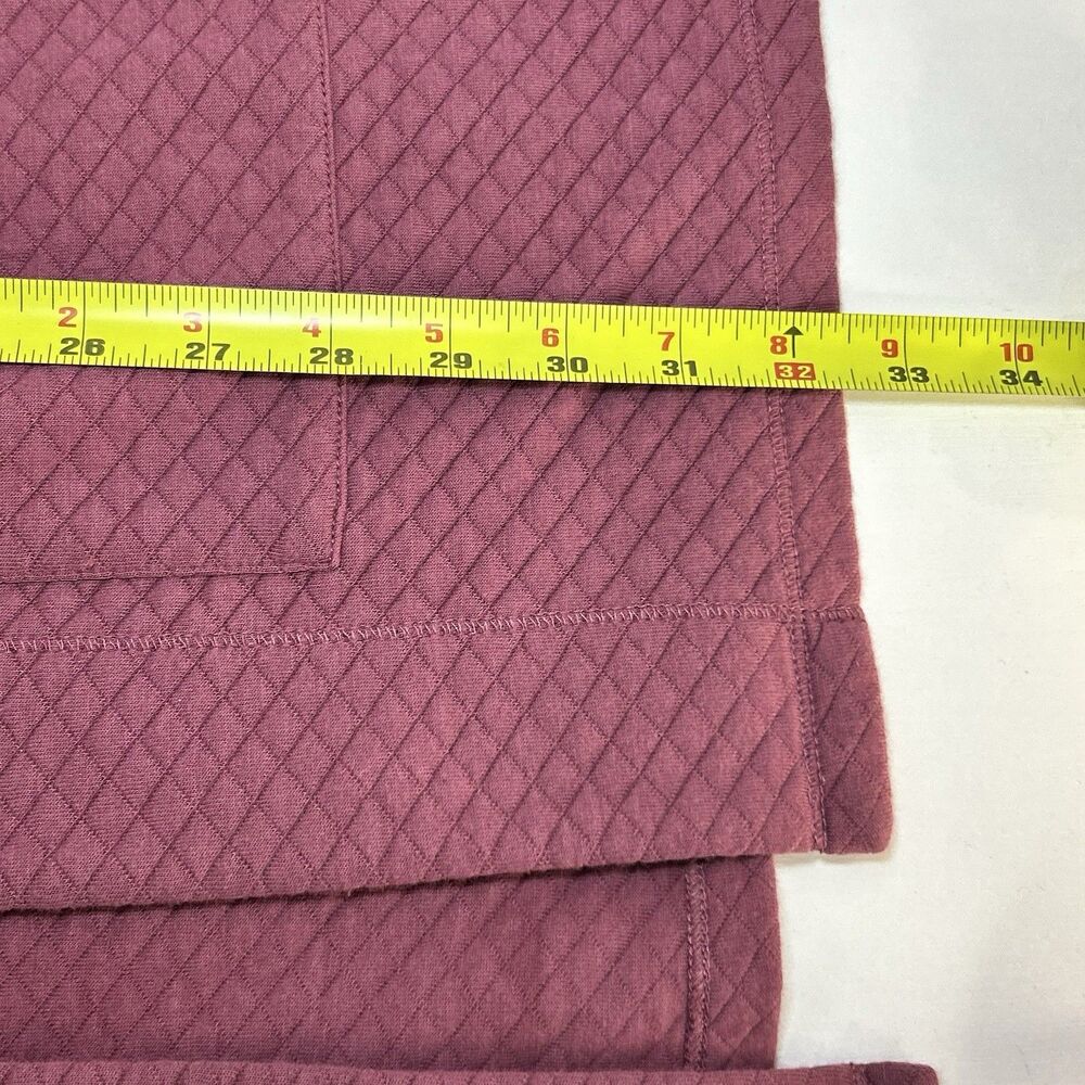 L.L. Bean Open-Front Cardigan Quilted Pink Women's Medium Pockets - Picture 7 of 8